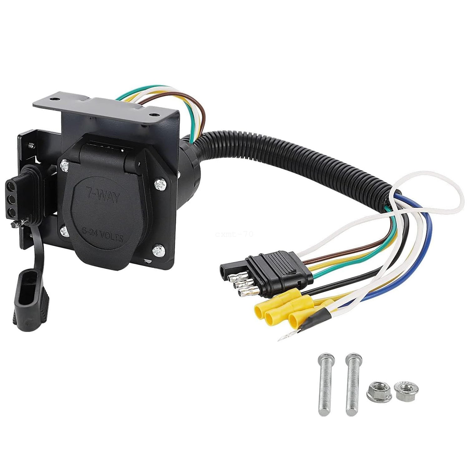 Universal Multi-Tow 4-Way to 7-Way Blade and 4 Pin Flat Trailer Light  Adapter
