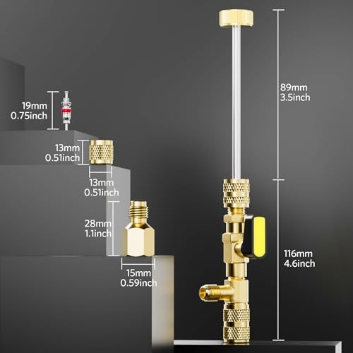 Valve Core Remover Installer Tool with 1 Valve Core Remover + 21 Accessories