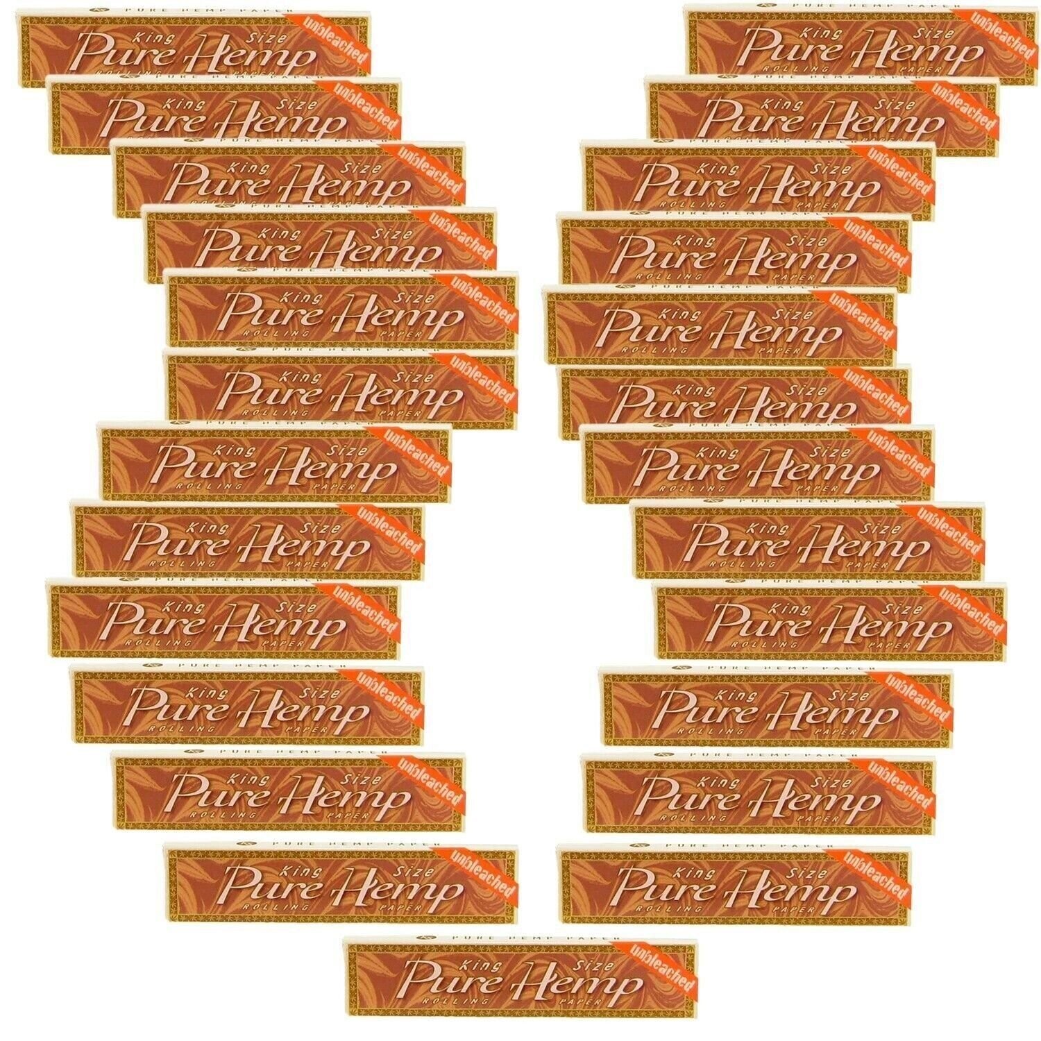 25 Pure Hemp Unbleached Brown King Size Rolling Papers