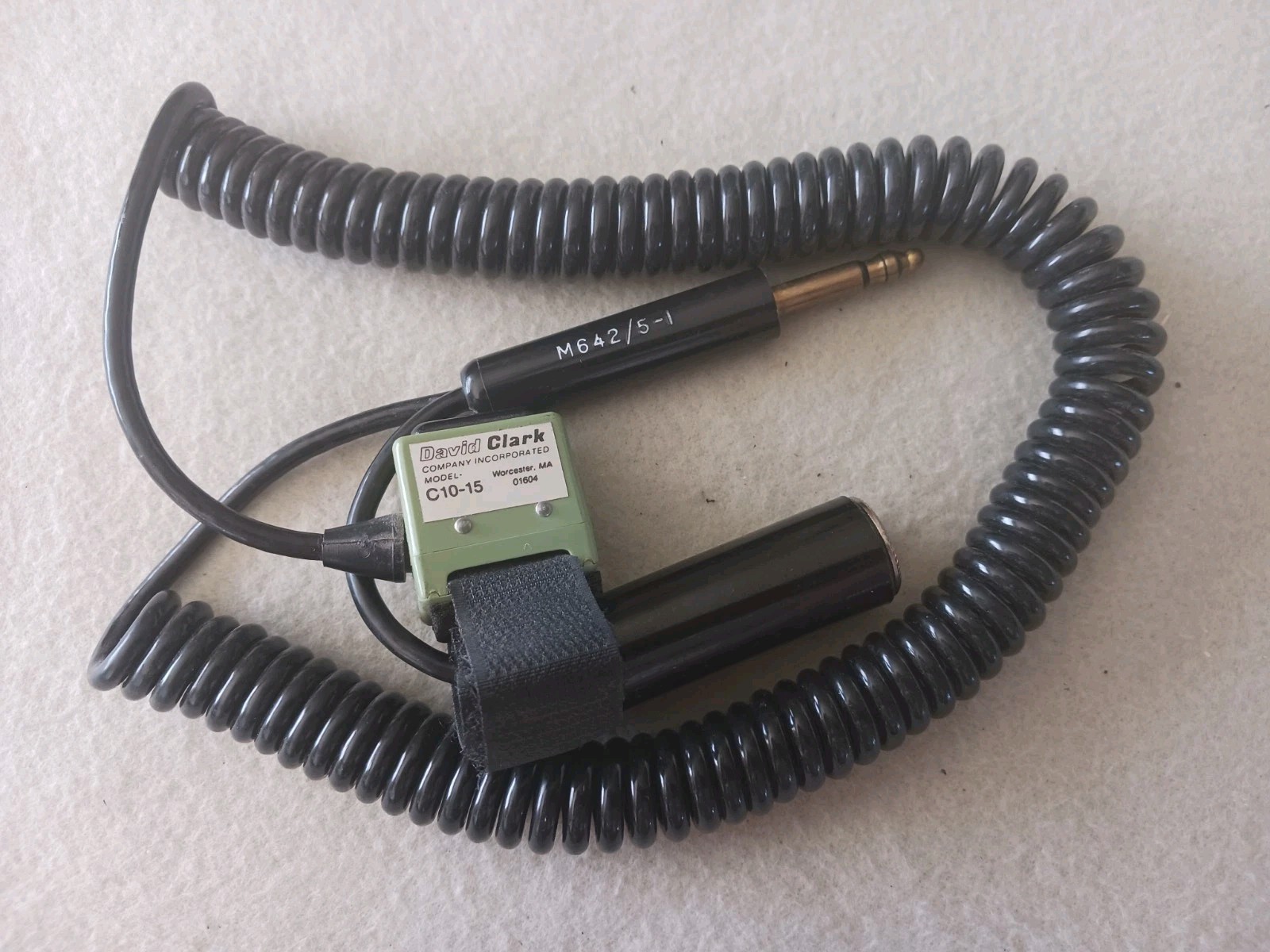 David Clark C10-15  Push To-Talk Switch  P/N- 18216G-01 PTT Switch w/ Cord Clip