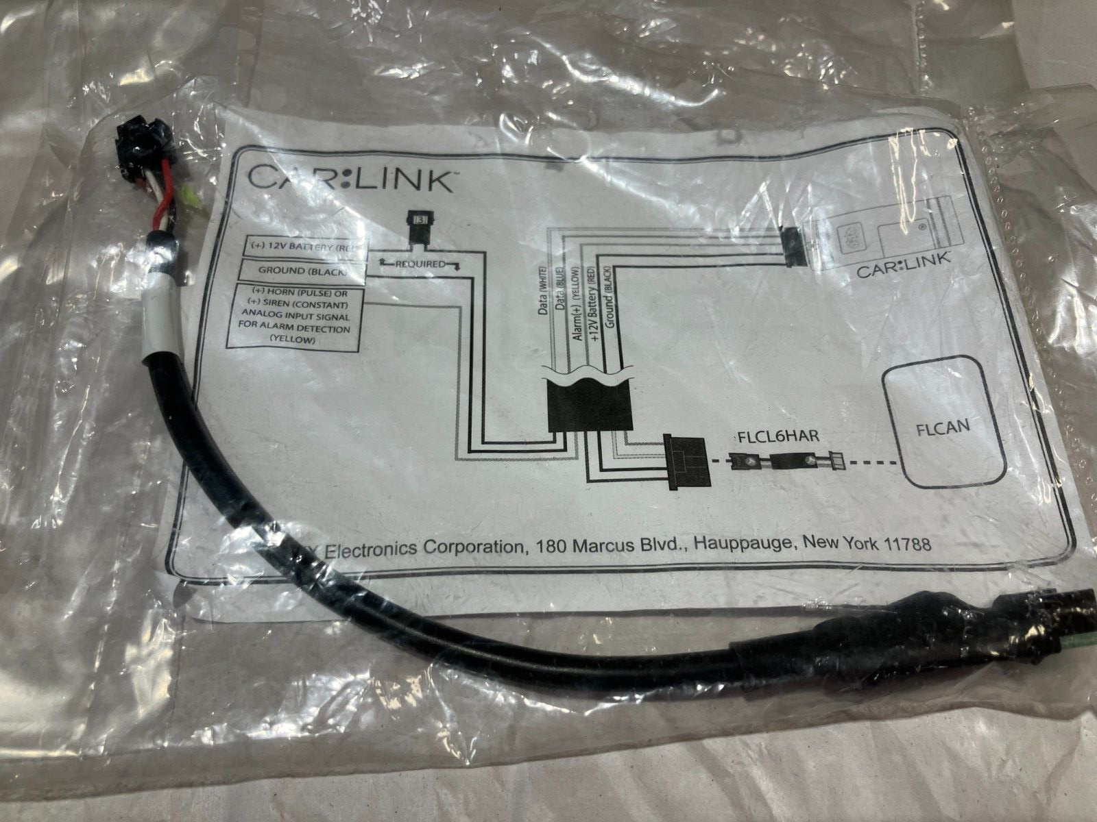 Audiovox FLCL6HAR Carlink Telematic Wiring Harness for ASCL6 to Flashlogic FLCAN