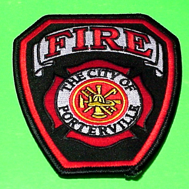PORTERVILLE  CALIFORNIA  CA  4" FIRE DEPT  PATCH  FREE SHIPPING!!!