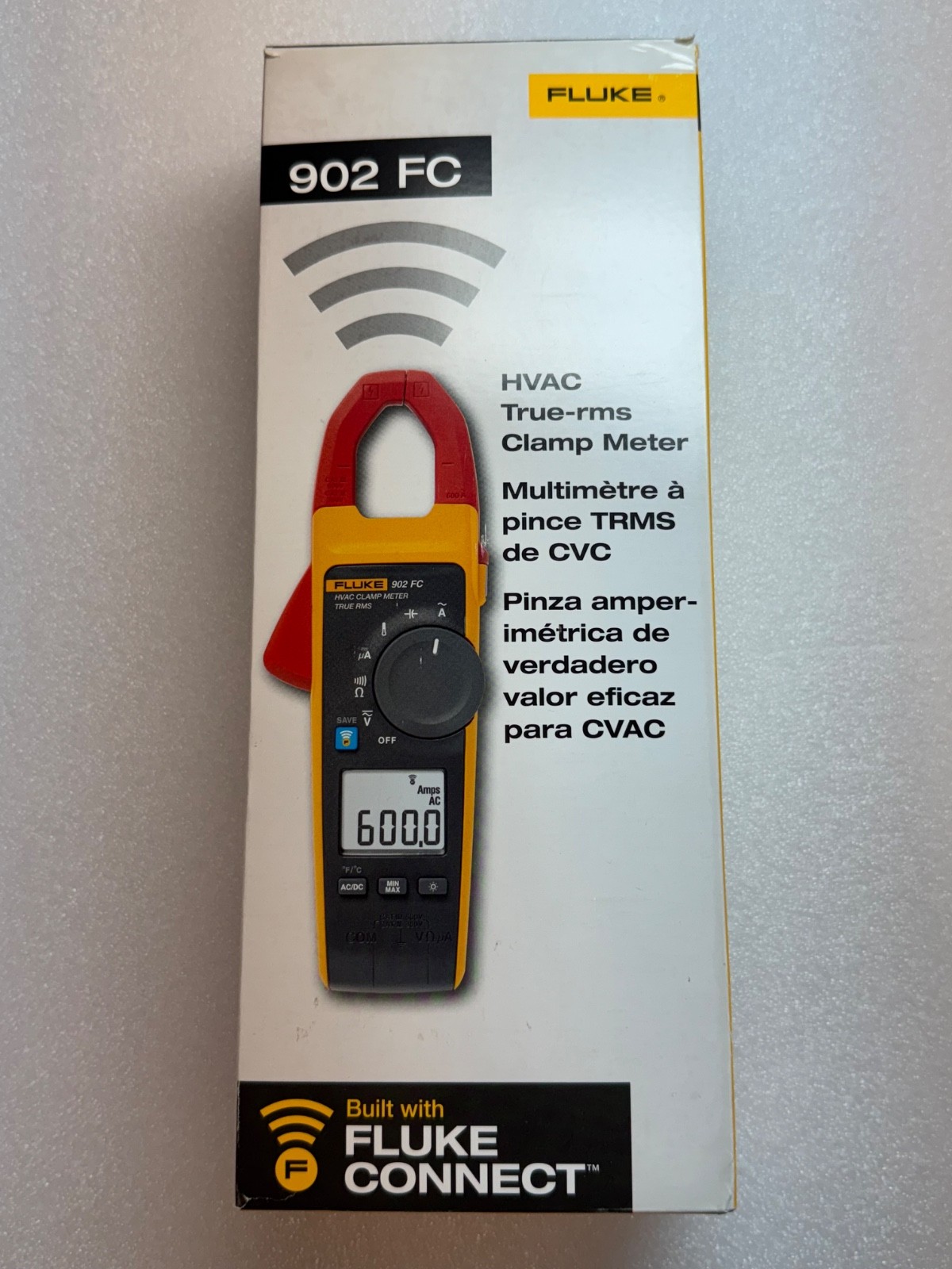 Fluke 902 FC HVAC True-RMS  Clamp Meter AC Amp AC/DC Volt Contact Temperature