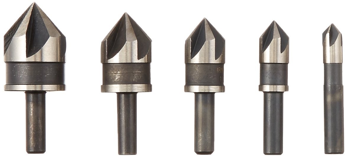 IRWIN Tools High Speed Black Oxide Countersink Drill Bit, 5-Piece Set 1877791