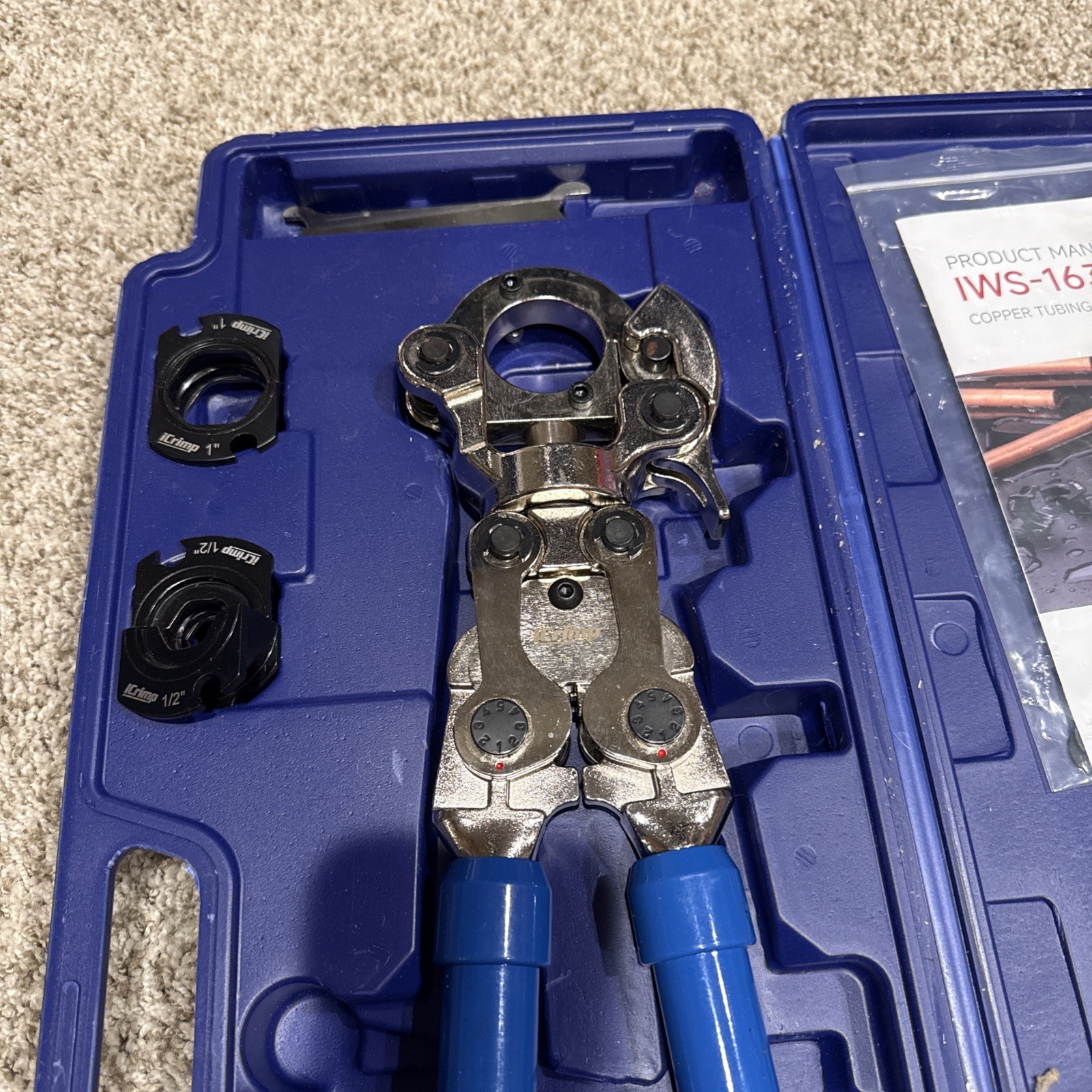 Propress Tool for Copper Pipe – Copper Pipe Crimping Tool with 1/2", 3/4", 1" Ja