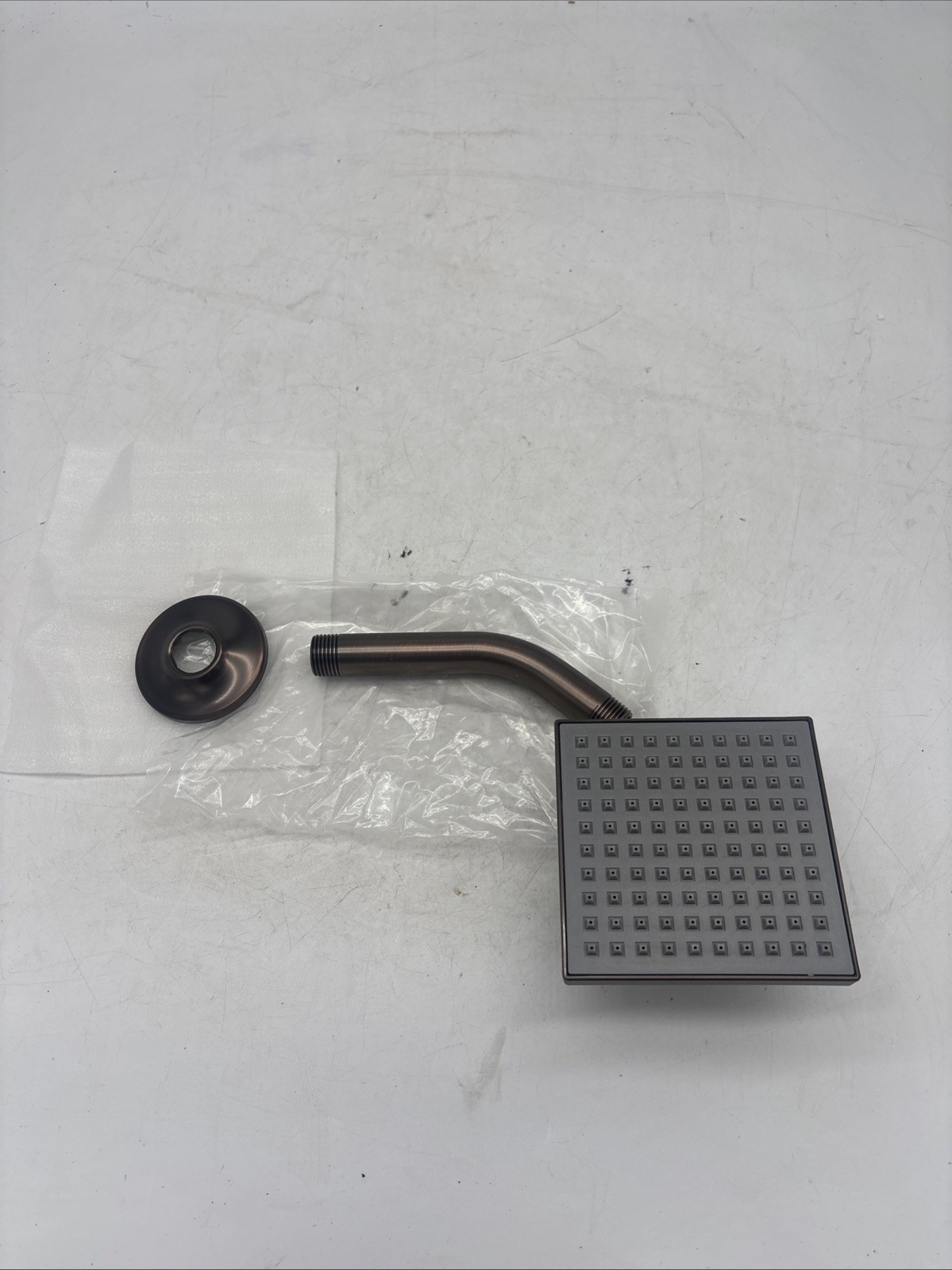 Signature Hardware Casement Square Shower Head Oil Rubbed Bronze 4”