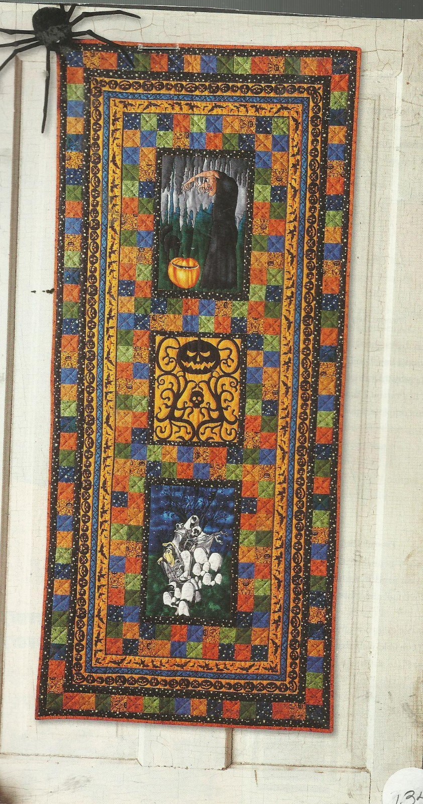F0134 SCARY NIGHT BANNER & PLACE MATS QUILT PATTERN/INSTRUCTIONS