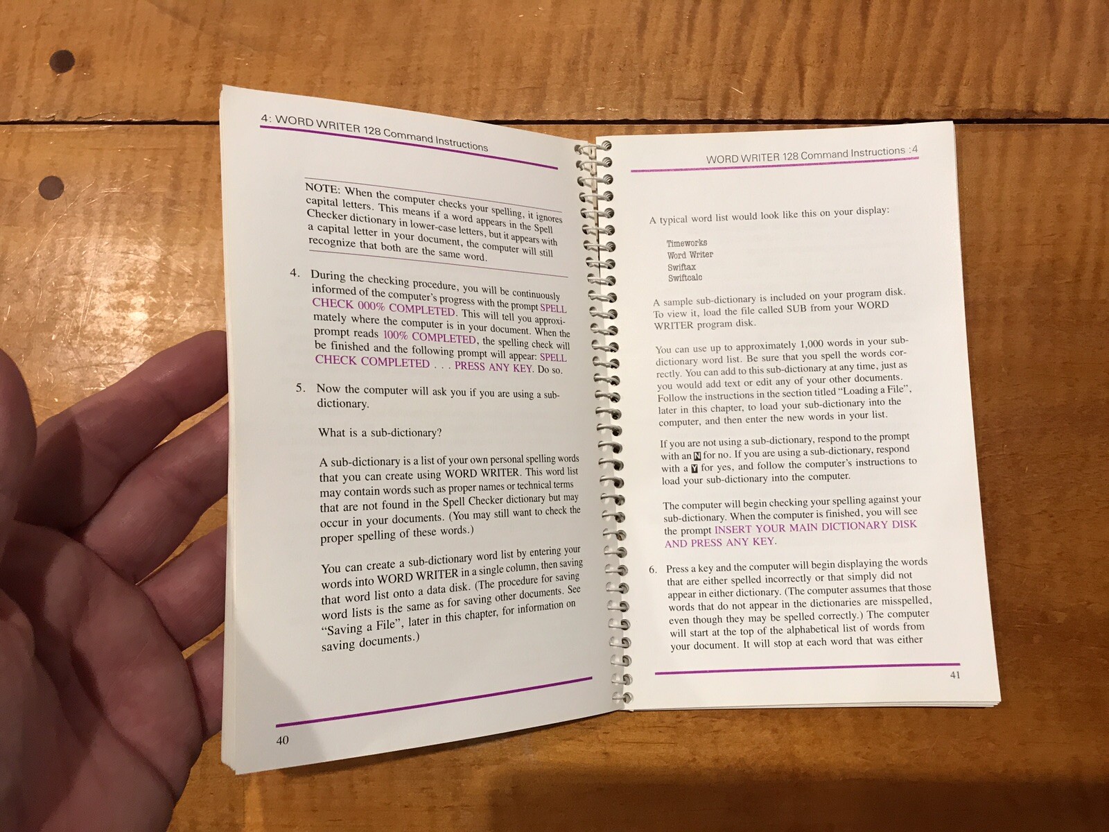 Commodore 128 PC Word Writer User's Manual Vintage Computer TIMEWORKS 1982
