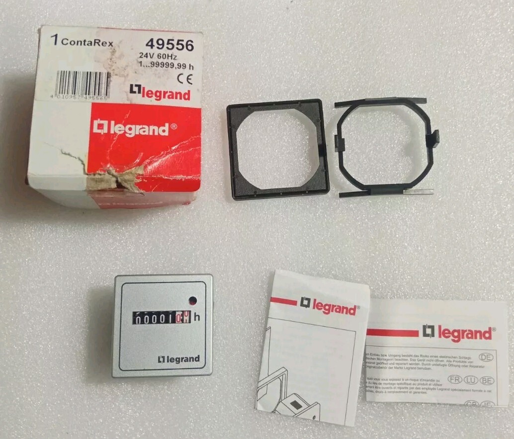 LEGRAND 49556 HOUR METER 24V 60Hz 1....99999,99 h NEW