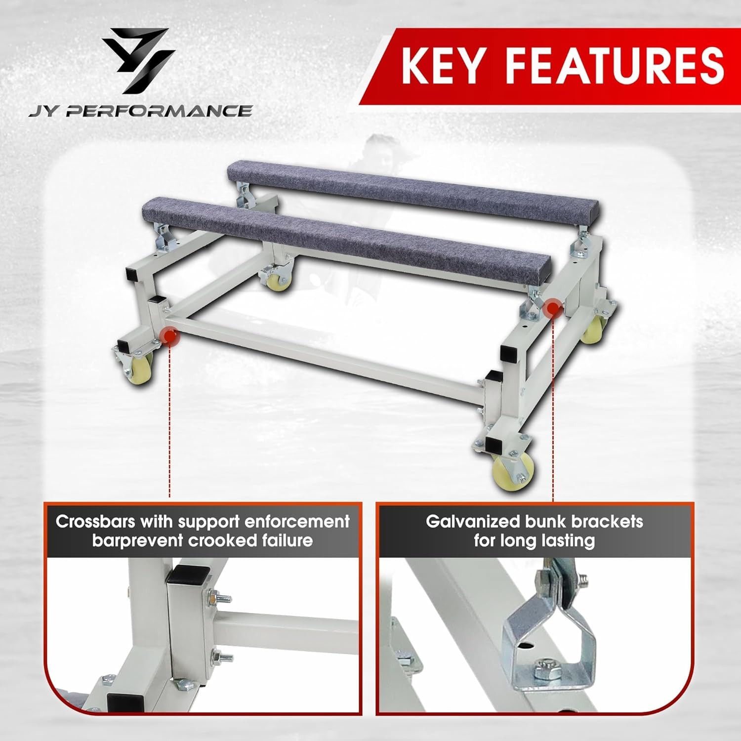 JY PERFORMANCE PWC Dolly Boat Stand 1000 lb Capacity