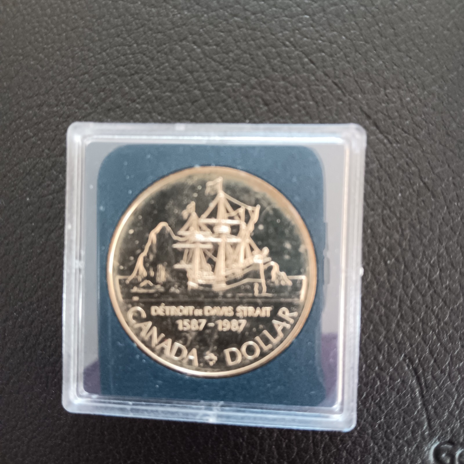 1987 Canadian Detroit- Davis Strait 50% Silver Dollar Coin