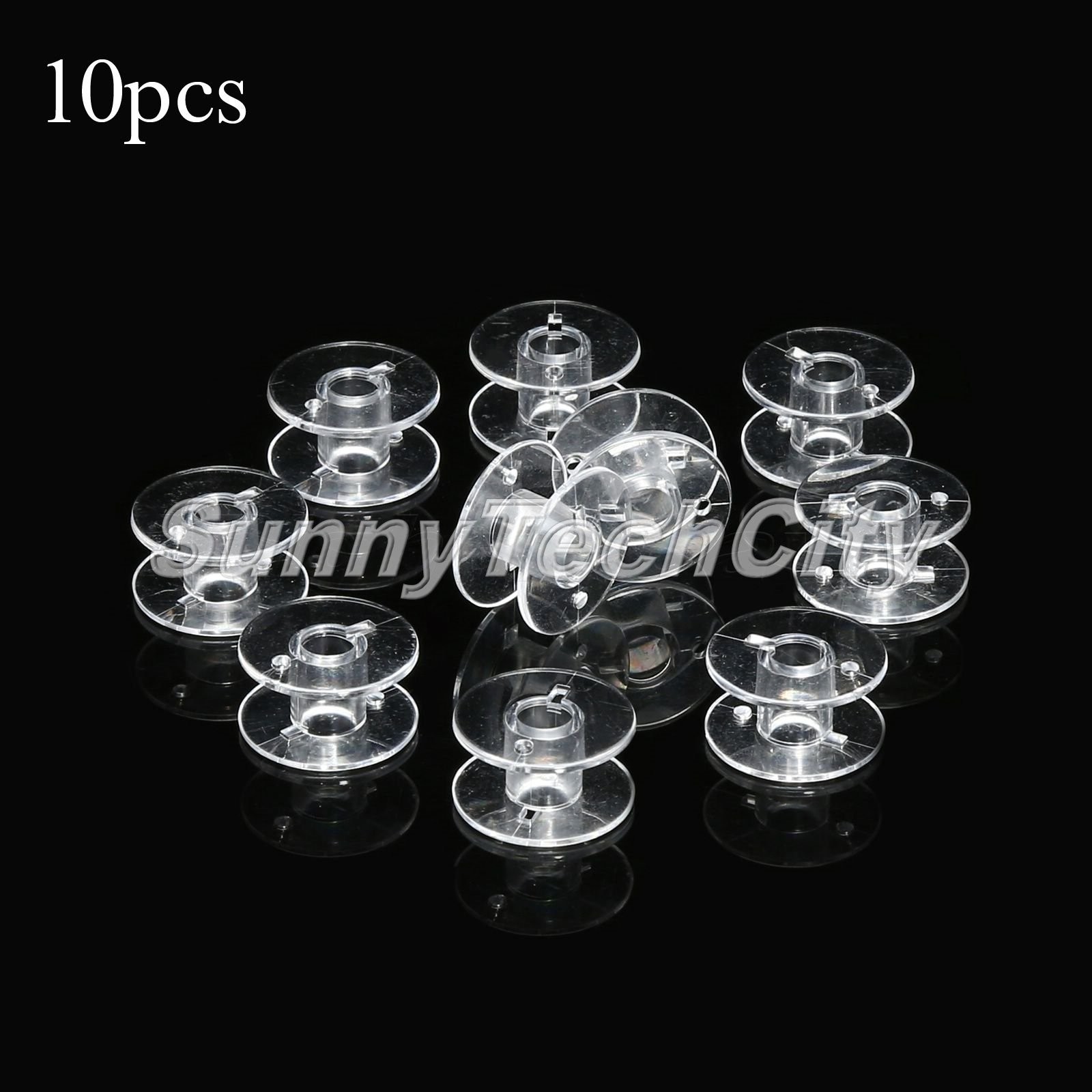 10X Clear Empty Thread Bobbin String Sewing Machine Spool for Sewing Machine