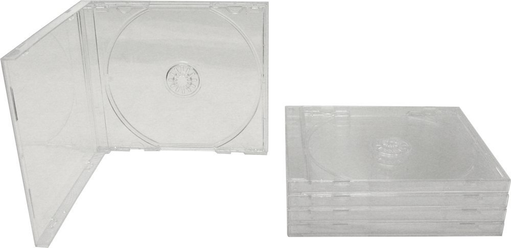 (5) CD Jewel Boxes - Standard 10.4mm Clear Cases with Clear Trays #CDBIS10CL