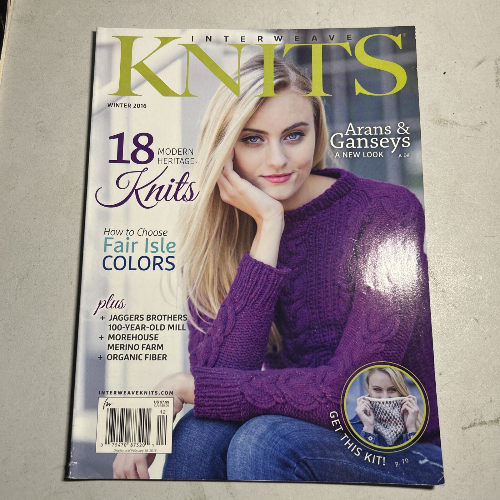 Back Issue of Interweave Knits Magazine - Winter 2016