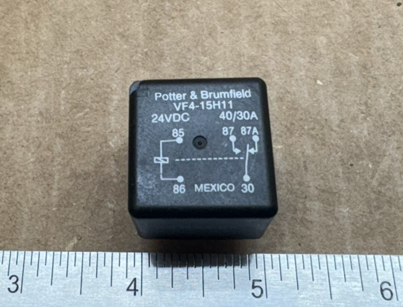 NEW Potter & Brumfield 24V Relay VF4-15H11 | 40/30A 5-Pin SPDT Automotive Relay