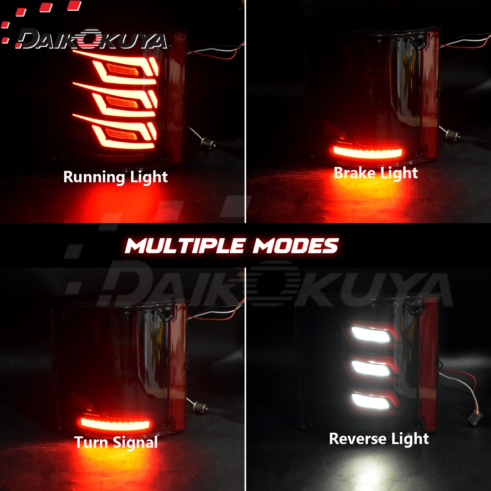 Sequential LED Tail Lights for 1973-1987 chevy C10 & GMC,with Start-Up Animation