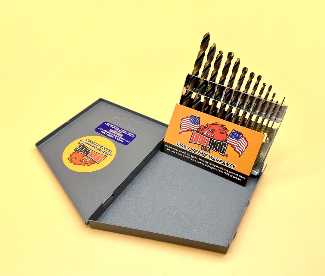 13 Pc Metric Drill Bit Set 1mm to 7mm MM HI-Moly M7 Drill Hog® Lifetime Warranty