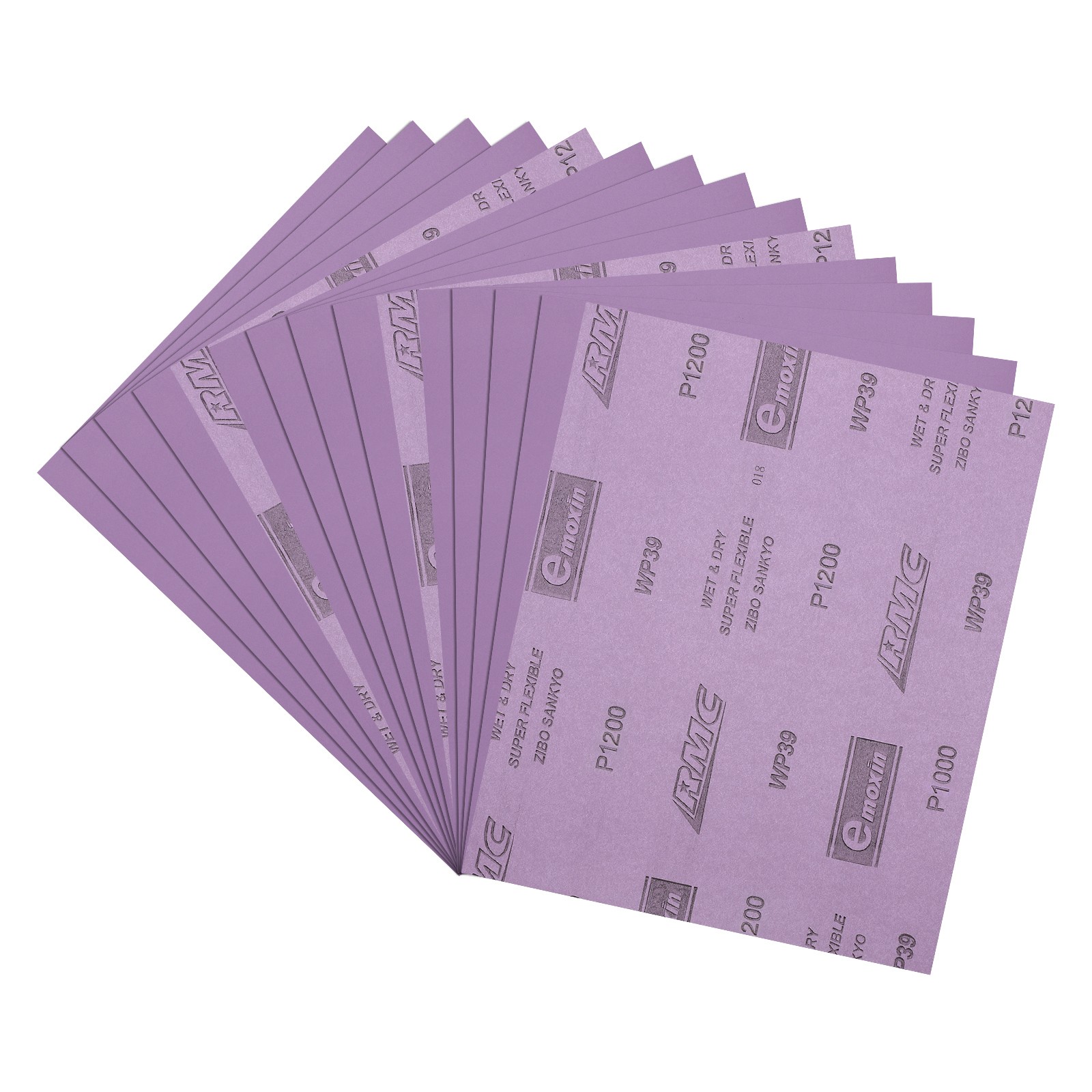 15pcs Sand Papers - [9 x 11 Inch x 1200 Grits] Alumina Sandpaper Sheets Purple