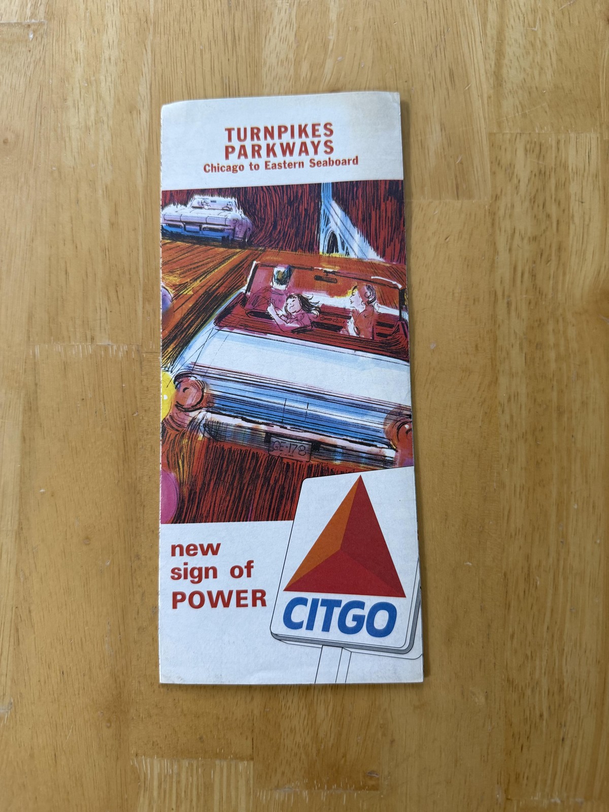 Vintage CITGO Chicago Eastern Seaboard Turnpikes Parkways Map Travel Folded USA