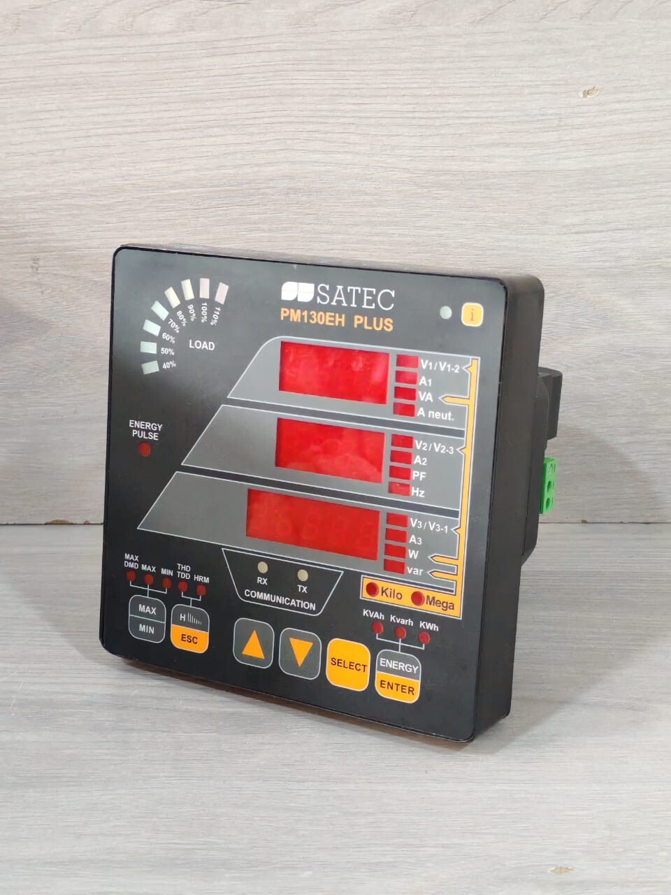 SATEC PM130EH-PLUS MULTI-FUNCTIONAL POWER METER 9VA 50/60Hz- W/ FILTHY BOX