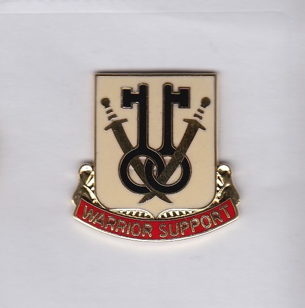 US Army 225th Support Bn Quartermaster QM Supply crest DUI badge G-23