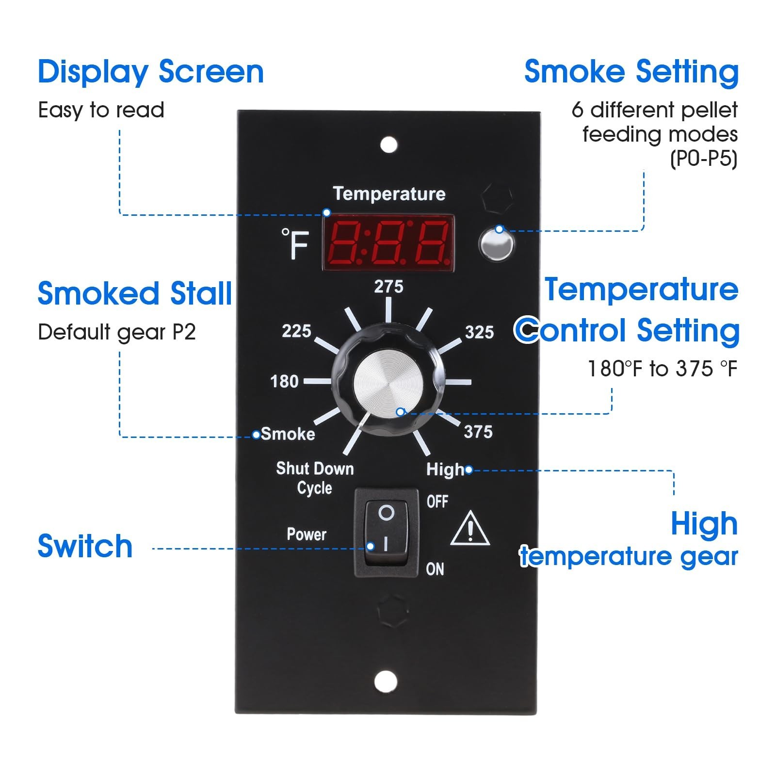 Digital Thermostat Controller Kit, Replacement for Traeger Pellet Grills BAC2...