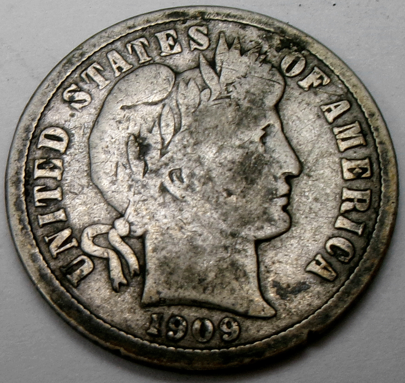 1909-S Barber 10¢ Dime