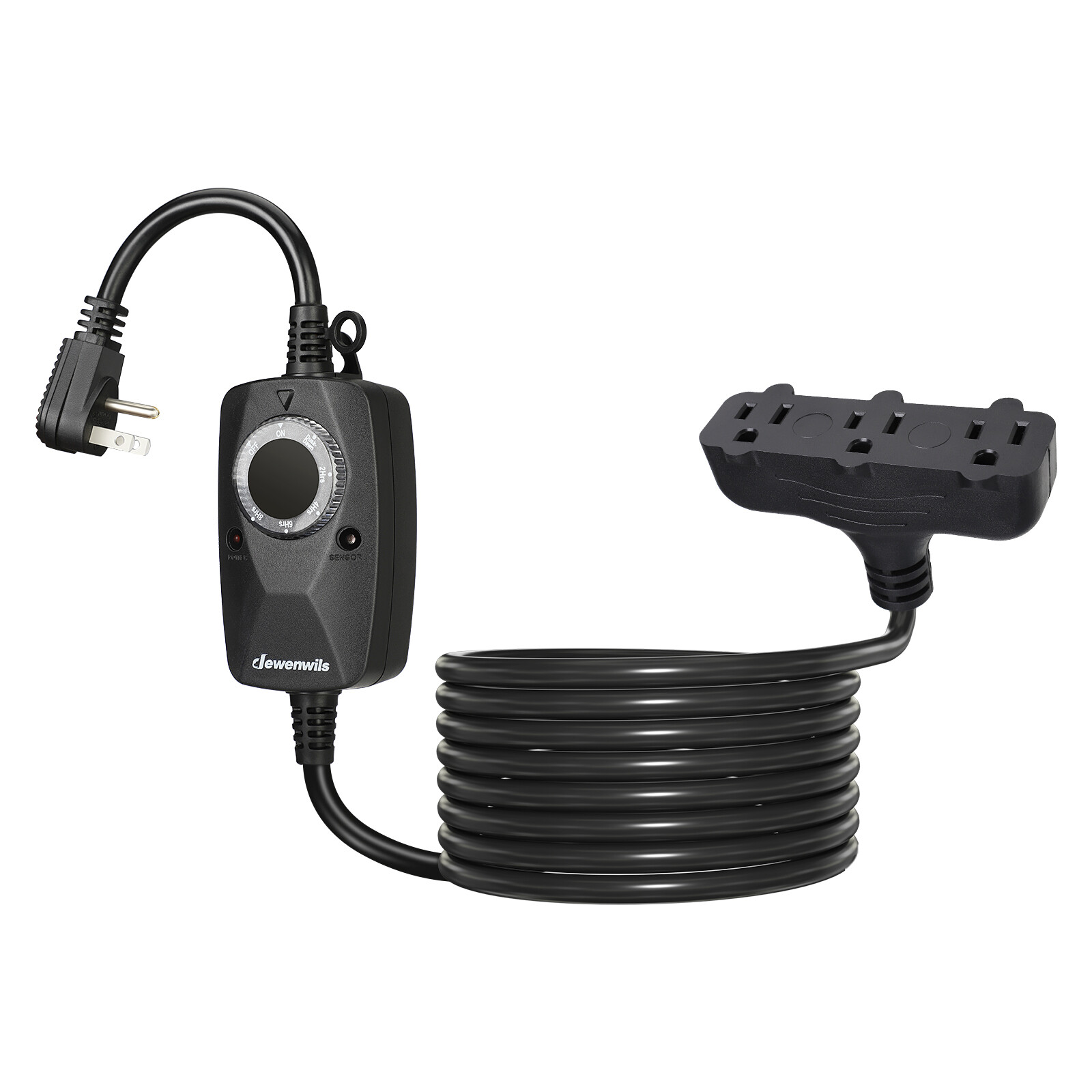 DEWENWILS Outdoor Light Sensor Timer for Pool Pump 12FT Extension Cord Plug in