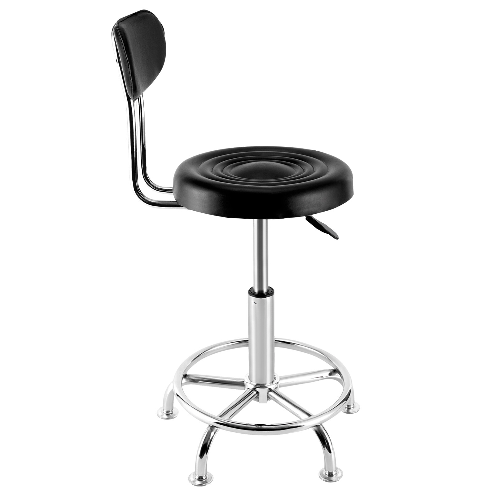 Work Shop Stool Bench Hydraulic Chair Bar Garage Adjustable Height+Back+Footrest