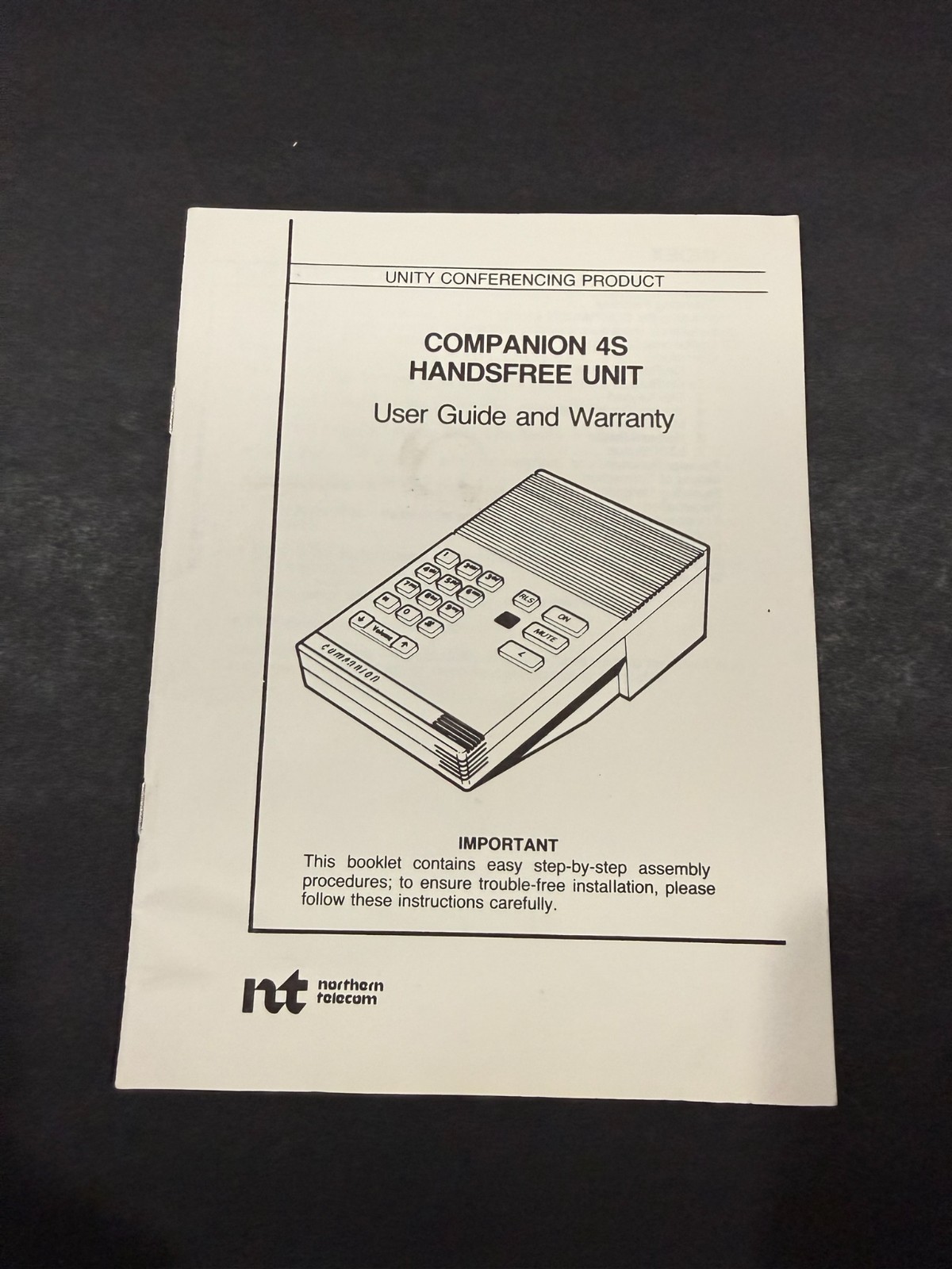 Companion 4S Handsfree Unit Instructions