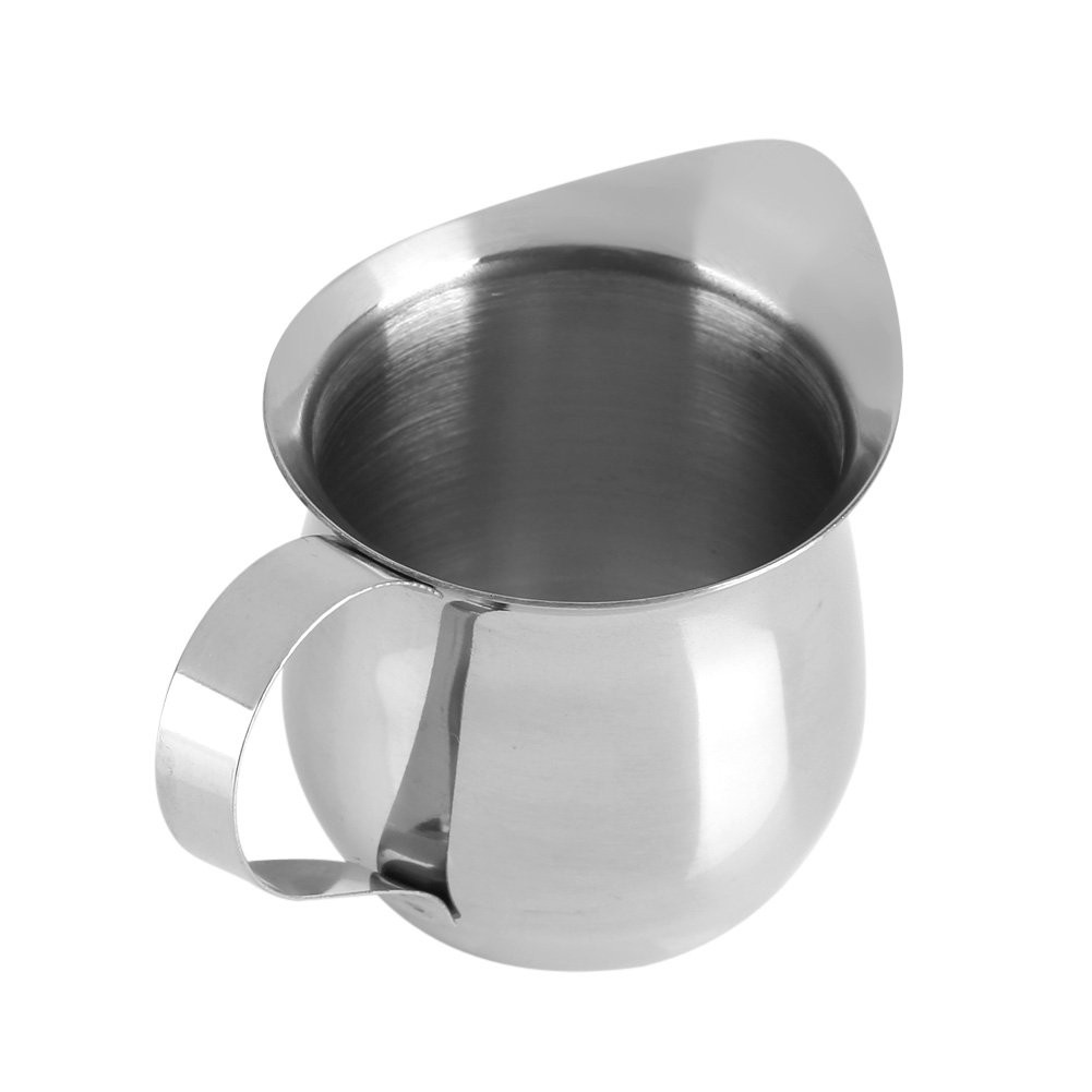 90ml / 3oz Silver Stainless Steel Frothing Cup, Pitcher, Espresso, Latte Art