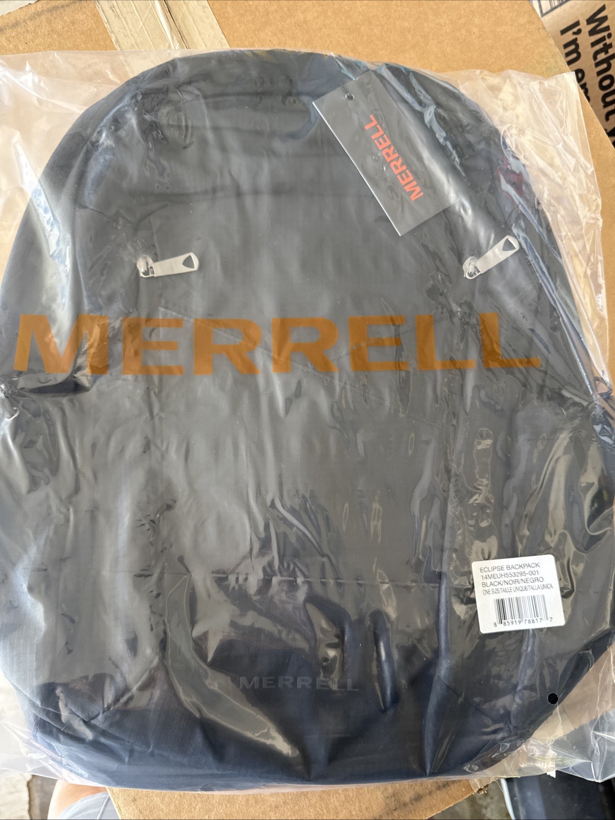 MERRELL Eclipse Backpack Black One Size Nwt