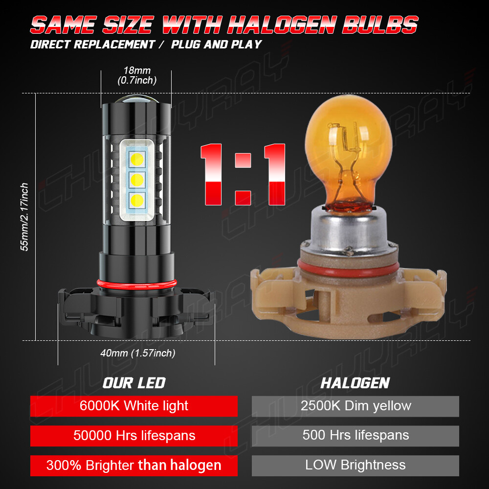 For Jeep Patriot 2010-2017 LED Headlight High Low Beam Fog Light Bulb Combo