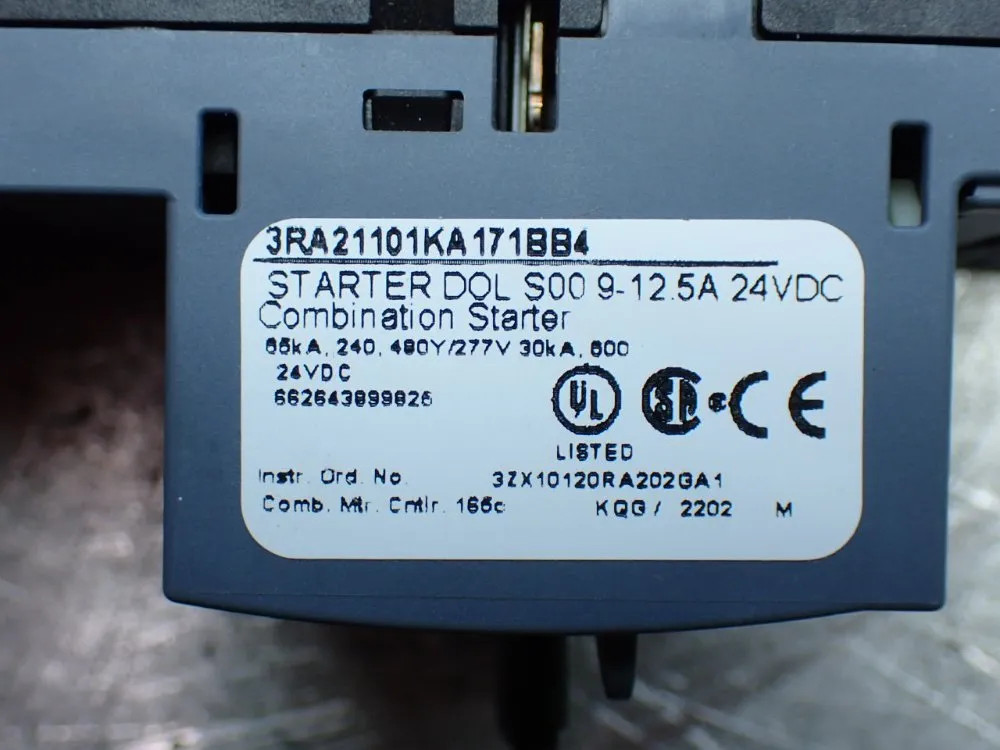 SIEMENS COMBINATION STARTER 3RA21101KA171BB4