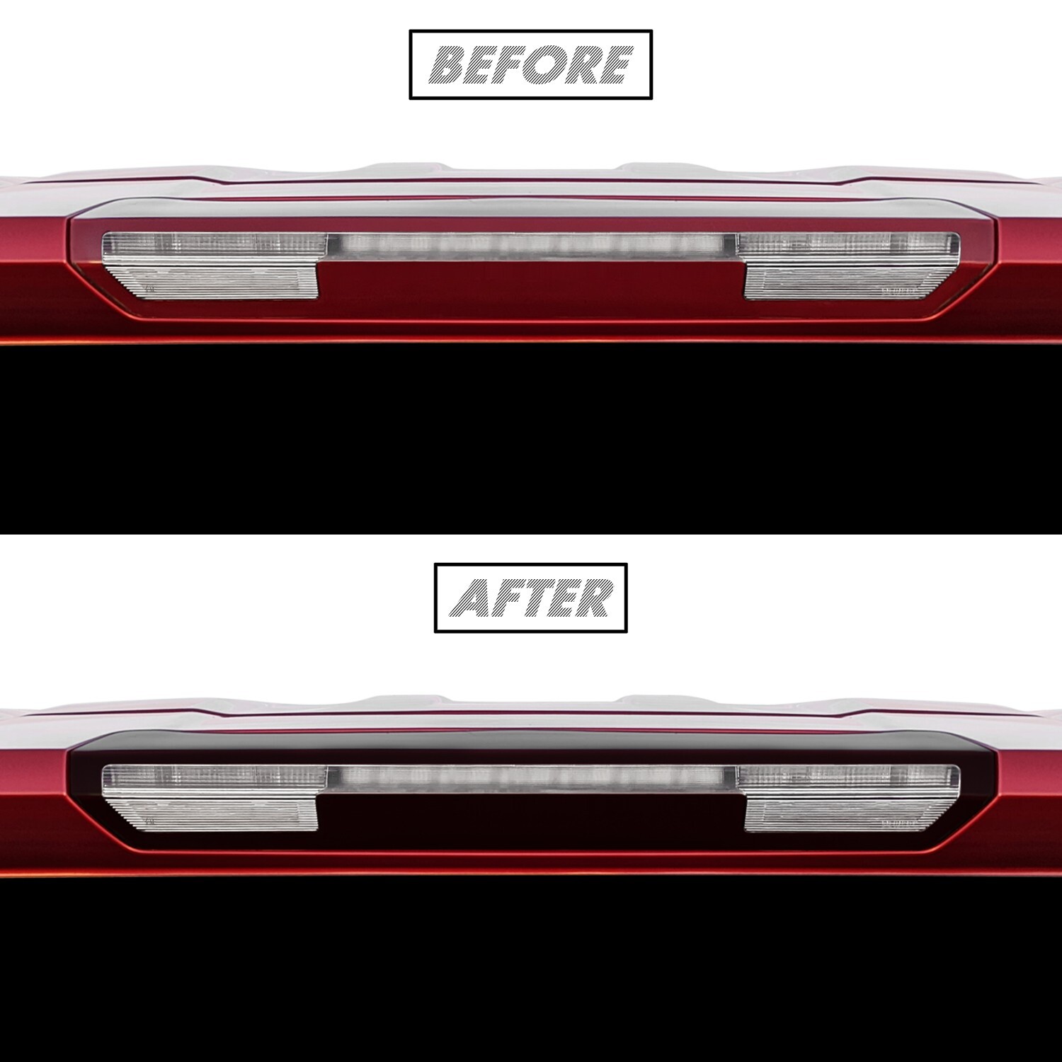 FOR 19-24 Chevy Silverado Third Brake Light Cutout SMOKE Precut Vinyl Tint