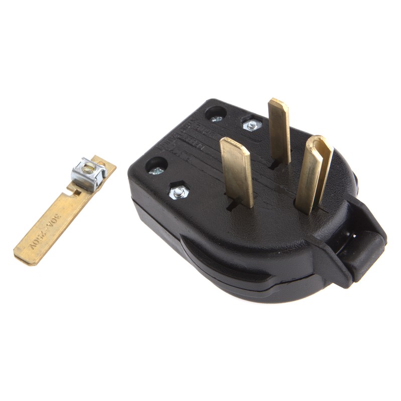 Forney 57602 Vinyl 30/50A 250V Heavy-Duty Vinyl Pin-Type Design Electrical Plug