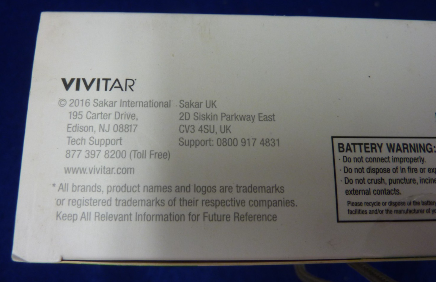VIVITAR MAKE A SPLASH ACTION CAMERA DVR783HD