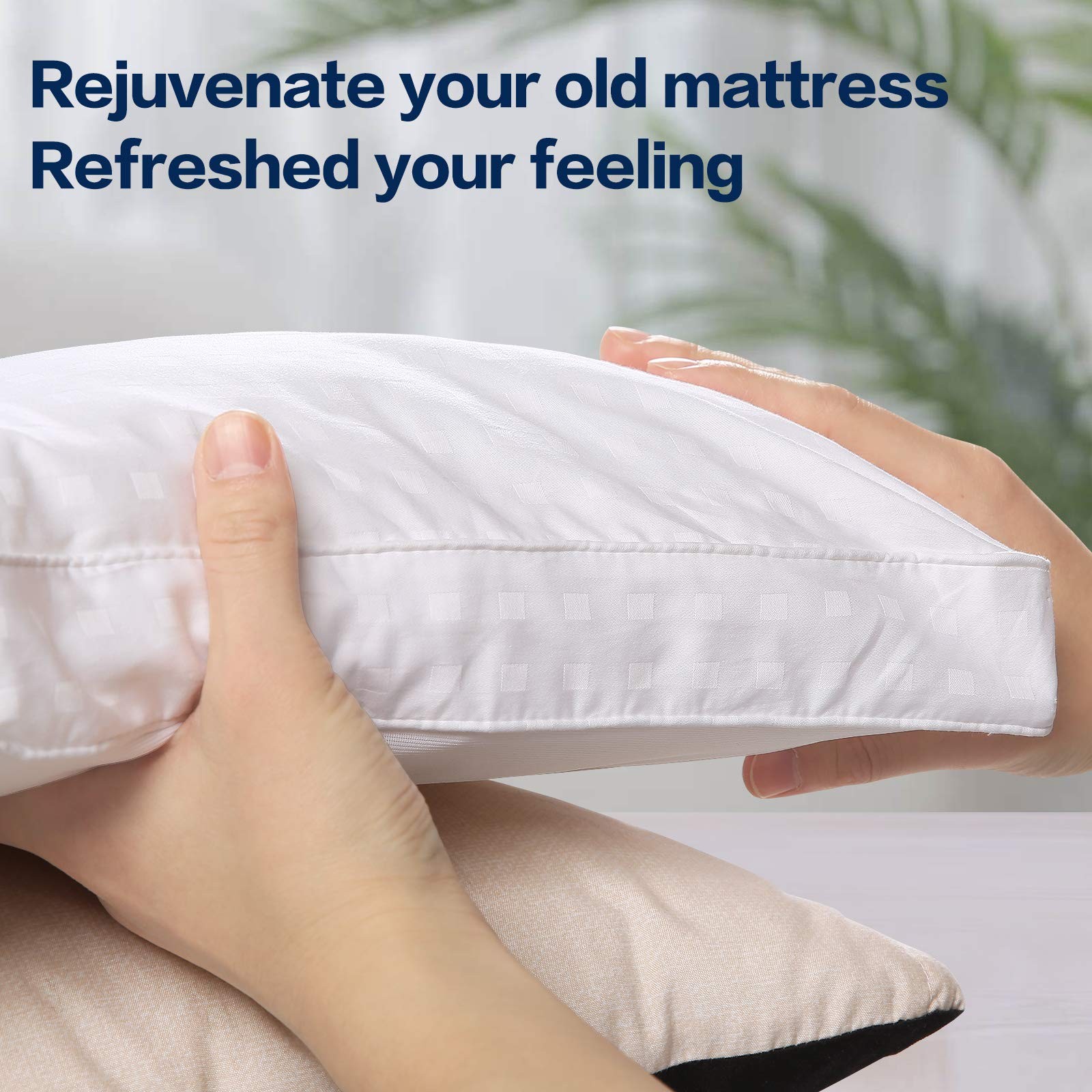 COHOME Twin Size Mattress Topper Extra Thick Cooling Twin, White - Classic