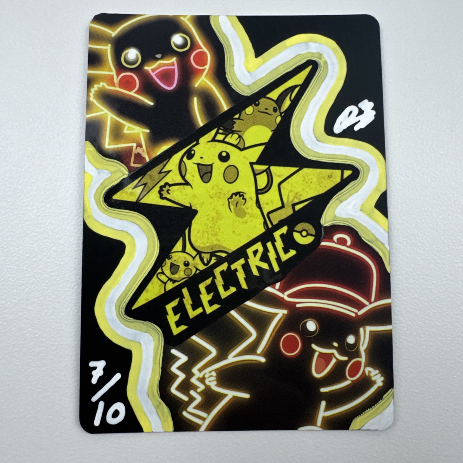 ACEO Pokemon Neon Pikachu 7/10