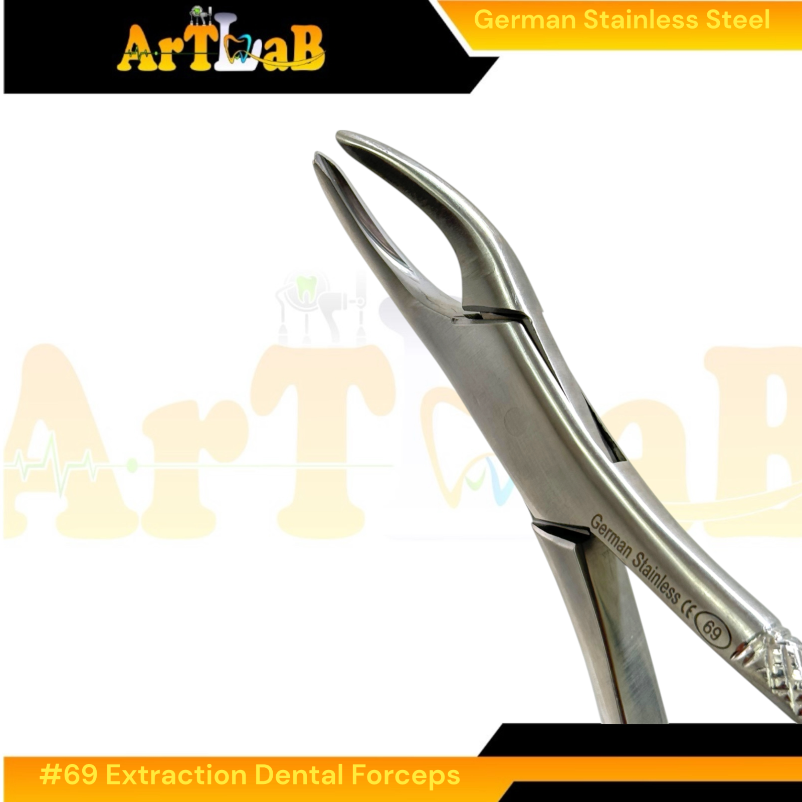 No. 69 Fragment Root Forceps - Upper & Lower Root Extraction Dental Pliers -1 EA