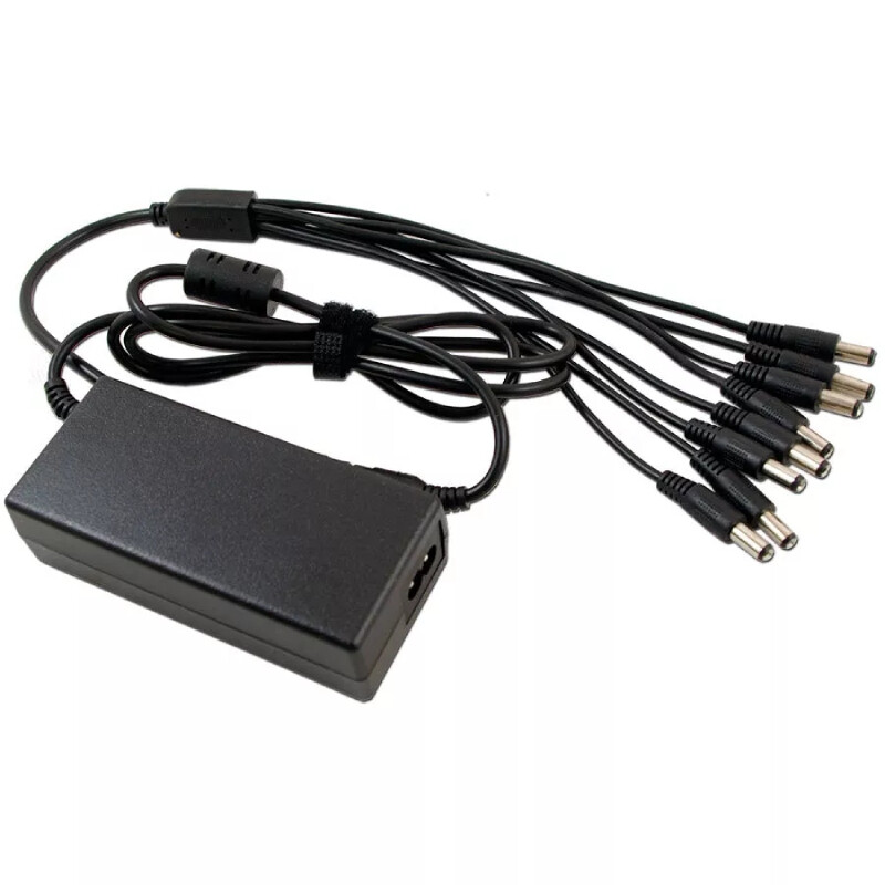 DC 12V 5A Power Supply Adapter +8 Split Power Cable For CCTV Security Camera DVR