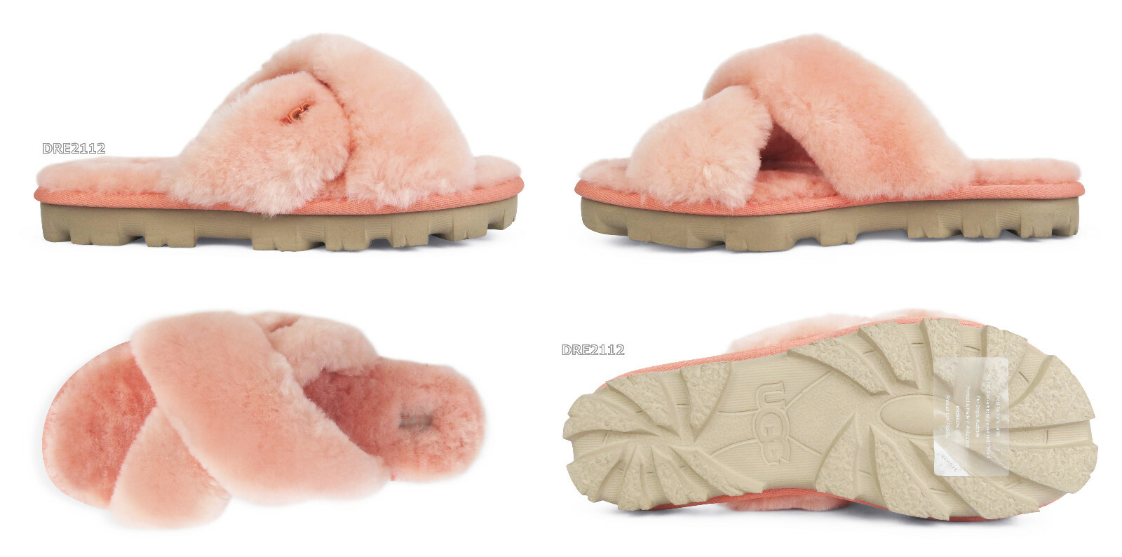 UGG Fuzzette Beverly Pink Fur Slippers Womens Size 12 *NIB*