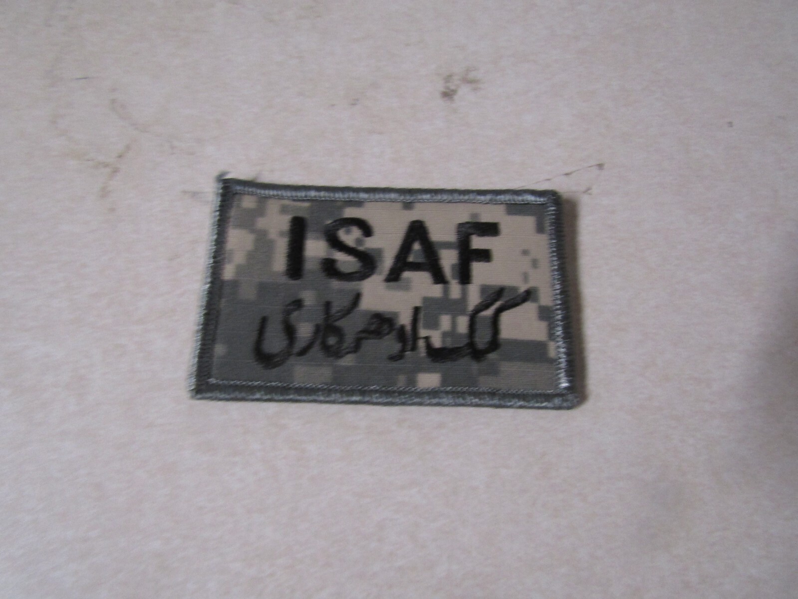 MILITARY PATCH HOOK & LOOP ACU ISAF INTERNATIONAL SECURITY ASSISTANCE FORCE