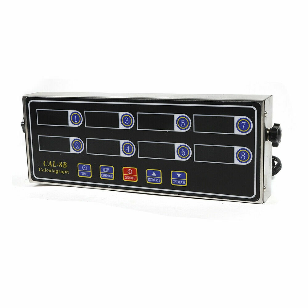 8 Channel Commercial Digital Timer Calculagraph Kitchen Loud Countdown Modern US