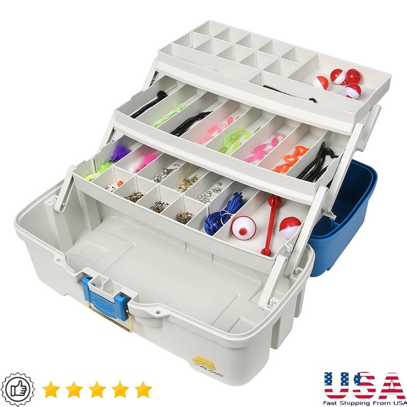 Fishing Tackle Box 180 Pieces Cantilever Tray Organizer Fishing Gear Storage New