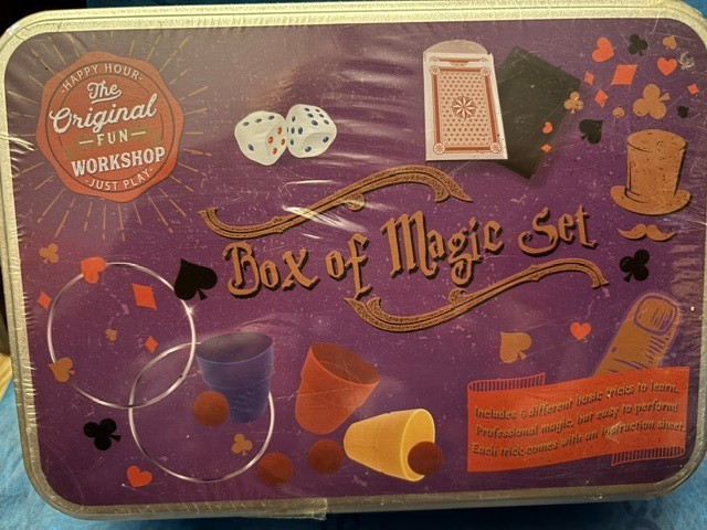 Box of Magic Set Original Fun Workshop Happy Hour Just Play Tin New Free Ship