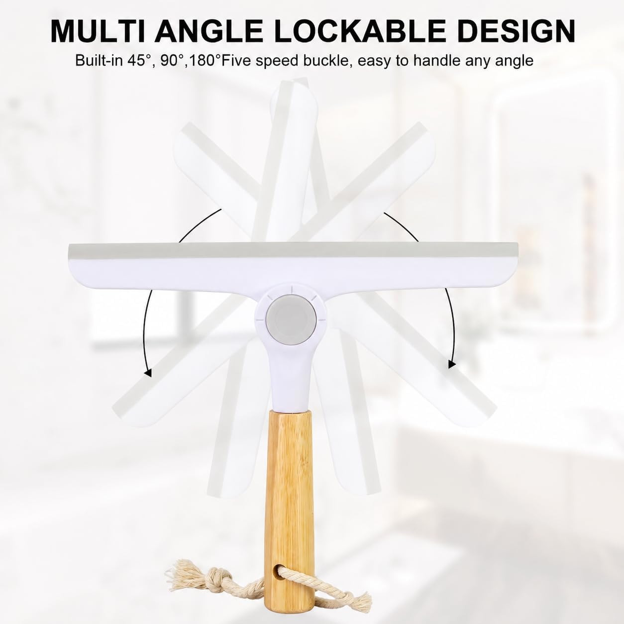 Window Squeegee for Glass Doors，All-Purpose 9.7” Window Cleaning Squeegee