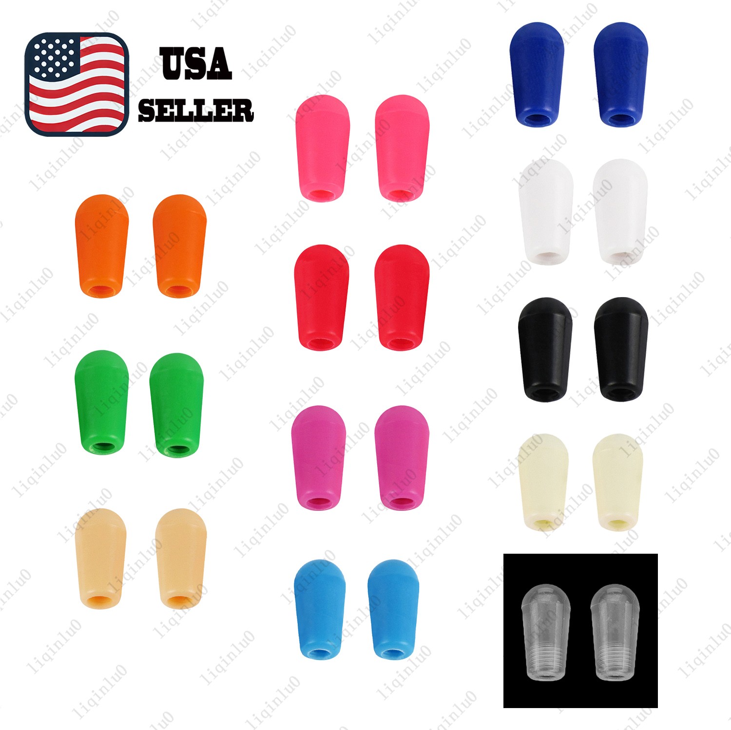 2 Pcs USA #8-32 Toggle Switch Tip For Gibson Pickup Switchcraft Switch 12 COLORS