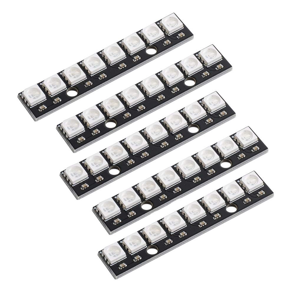 Sparkleiot 8 Bits WS2812 RGB LED Stick 8 X WS2812B 5050 Full Color Multicolor