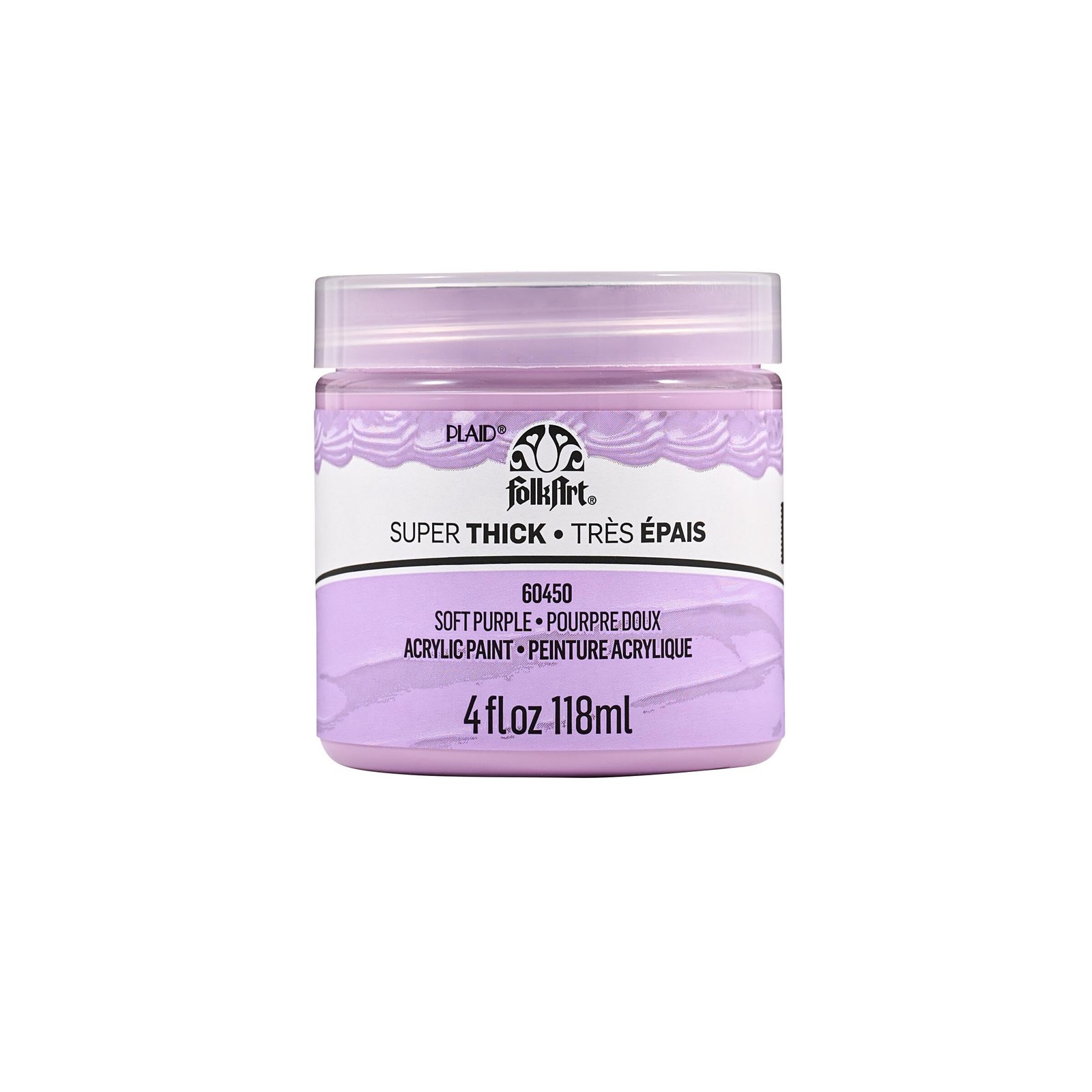 FolkArt Super Thick Acrylic Paint with a 1 Count (Pack of 1), Soft Purple